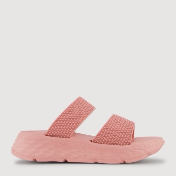 Pink Textured Slide Sandals - Picture 2 of 3